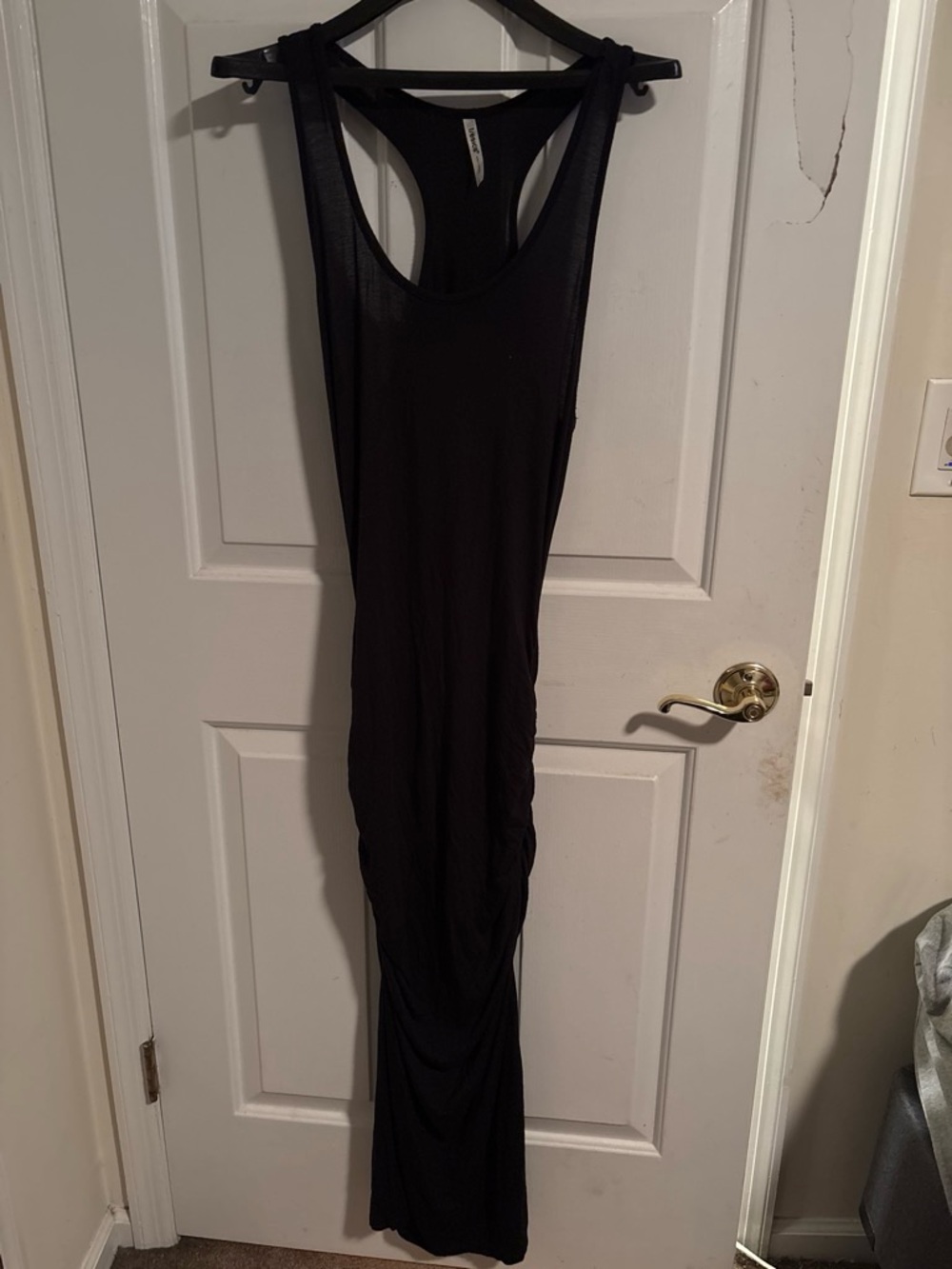 Tresics Black Gathered Maxi Dress